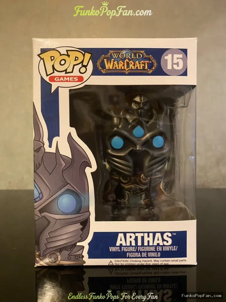 Games World of Warcraft #15 Arthas Vinyl Figure Bobblehead Vaulted Collectible With Protector Funko Pop Figure