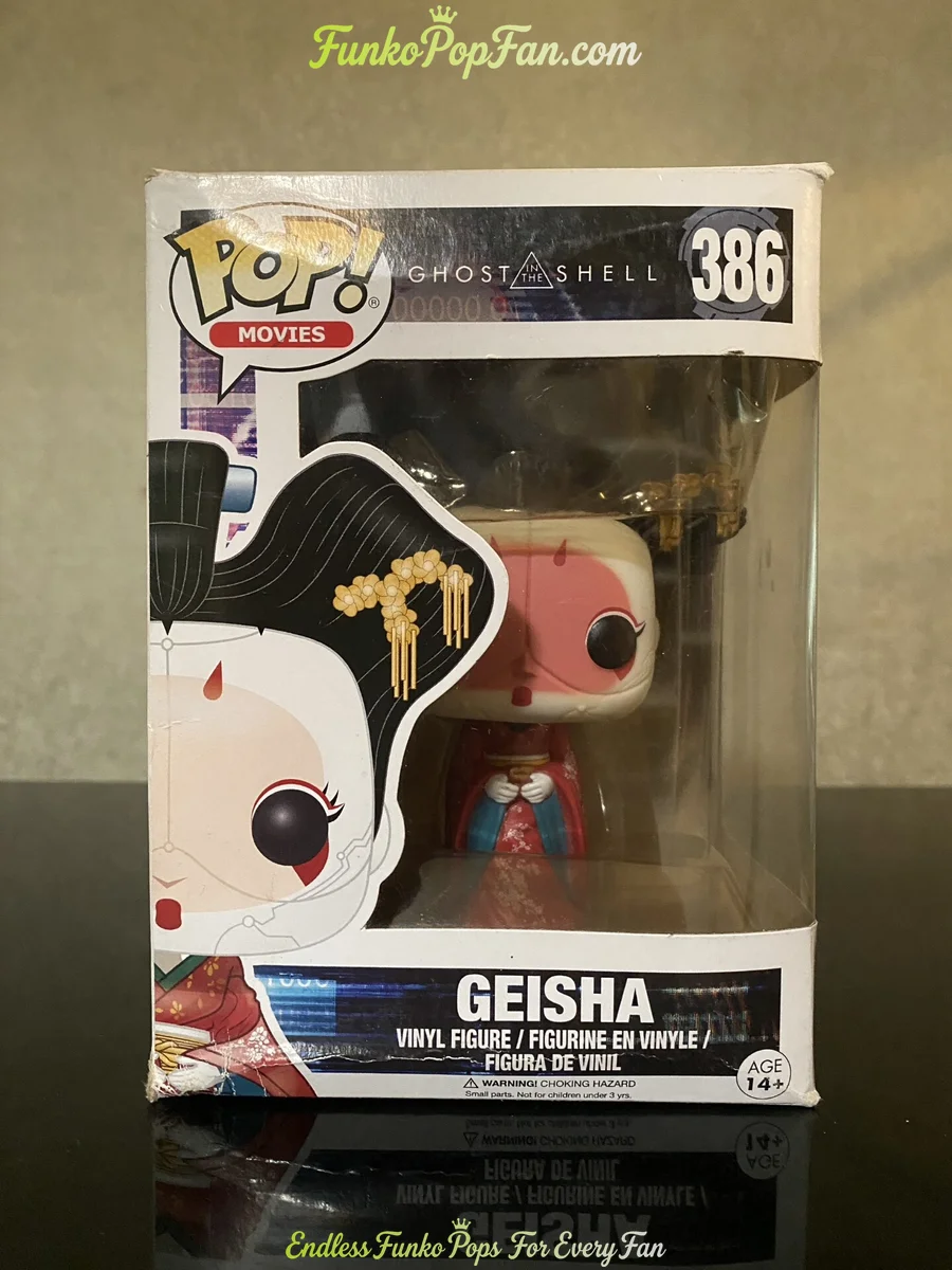 Movies Ghost in the Shell #386 Geisha Vinyl Figure Bobblehead Vaulted Collectible With Protector Funko Pop Figure