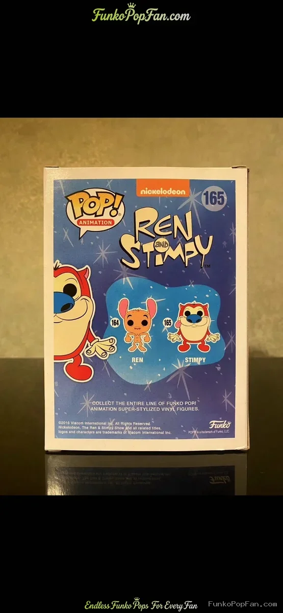 Funko Pop! Animation Ren and Stimpy #165 Stimpy (Chase) Vinyl Figure Bobblehead Vaulted Collectible  - Funko Pop Figure
