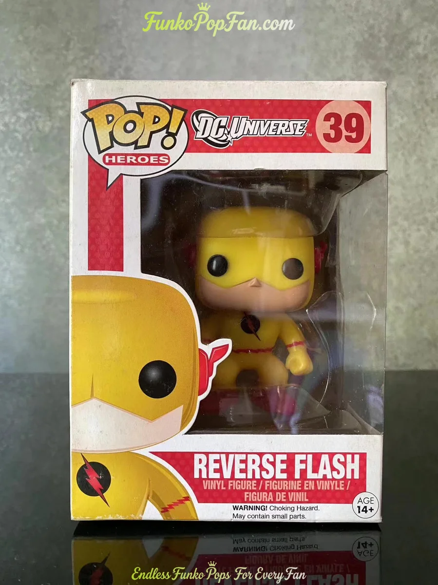 DC Heroes #39 Reverse Flash Vinyl Figure Bobblehead Vaulted Collectible With Protector Funko Pop Figure