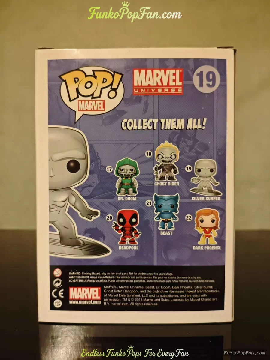 Funko Pop! Marvel Universe #19 Silver Surfer (Fantastic Four) Vinyl Figure Bobblehead Vaulted Collec - Funko Pop Figure