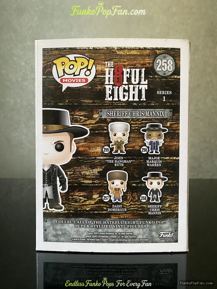 Funko Pop #258 Movies The Hateful Eight Sheriff Chris Mannix Vinyl Figure Bobblehead Vaulted Collect - Funko Pop Figure