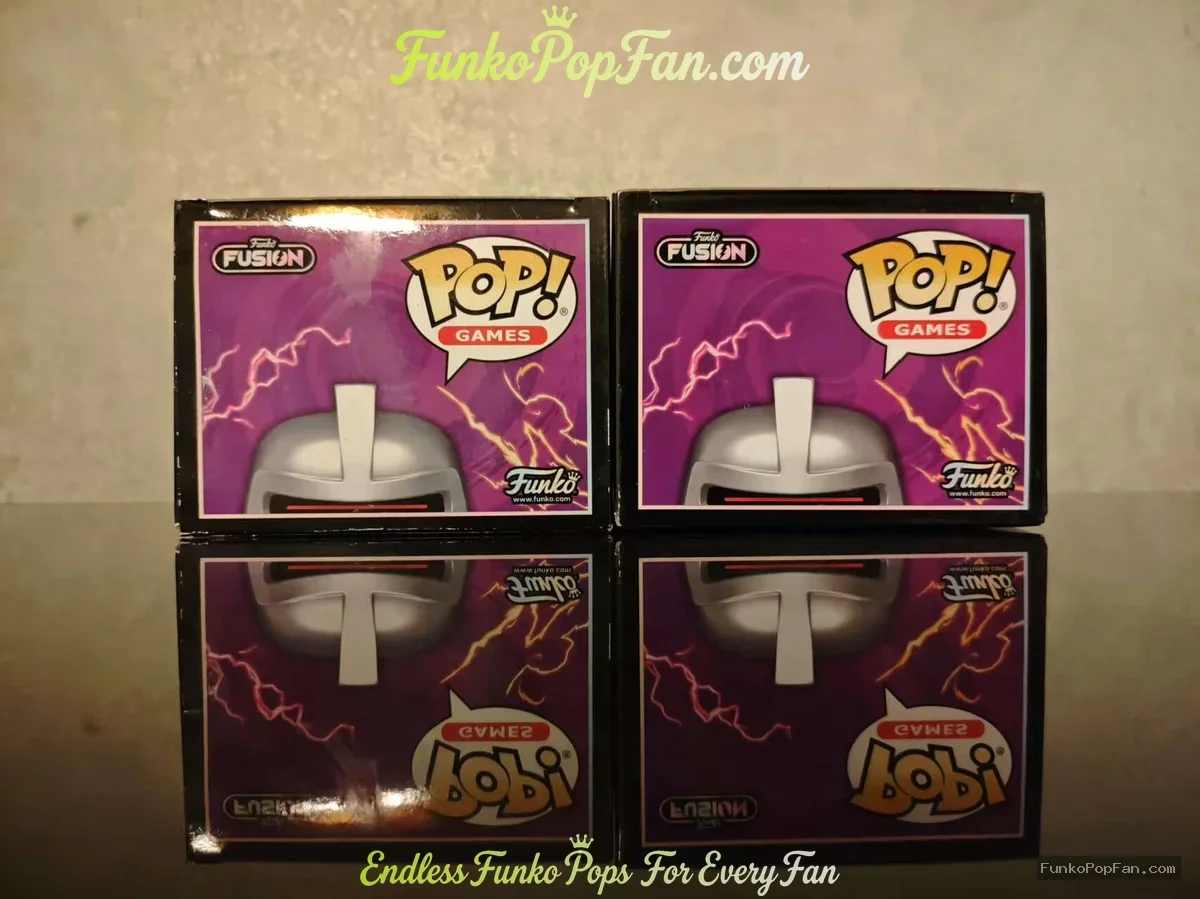 Bundle Funko Pop! Fusion Games #998 Cylon (Silver Common + Pink Chase) Vinyl Figure Bobblehead Vault - Funko Pop Figure