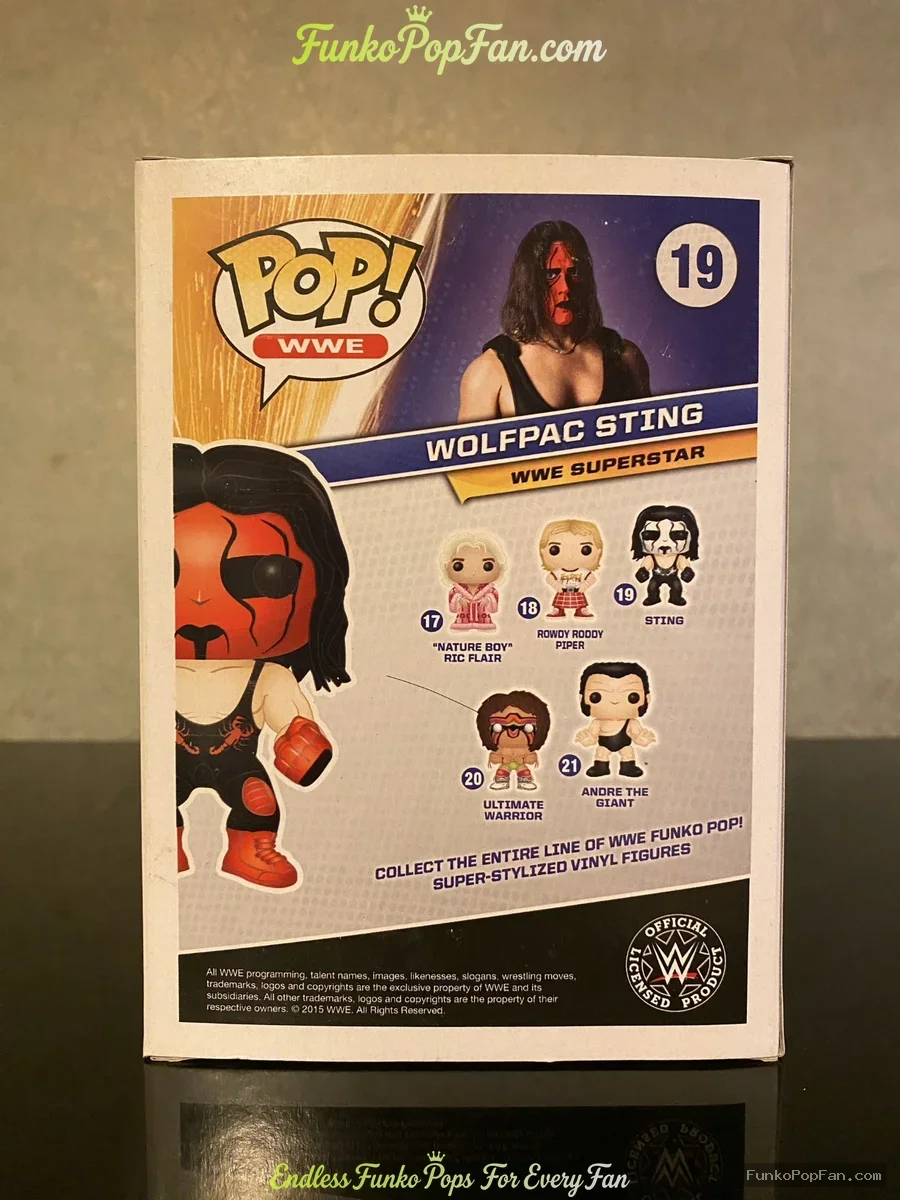 Funko Pop! WWE Wolfpac Sting #19 (GameStop Exclusive) Vinyl Figure Bobblehead Vaulted Collectible Wi - Funko Pop Figure