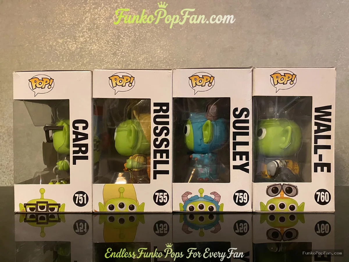 Bundle Funko Pop! Remix Pixar #751 Carl / Russell #755 / Sulley #759 / WALL-E #760 Vinyl Figure Bobb - Funko Pop Figure