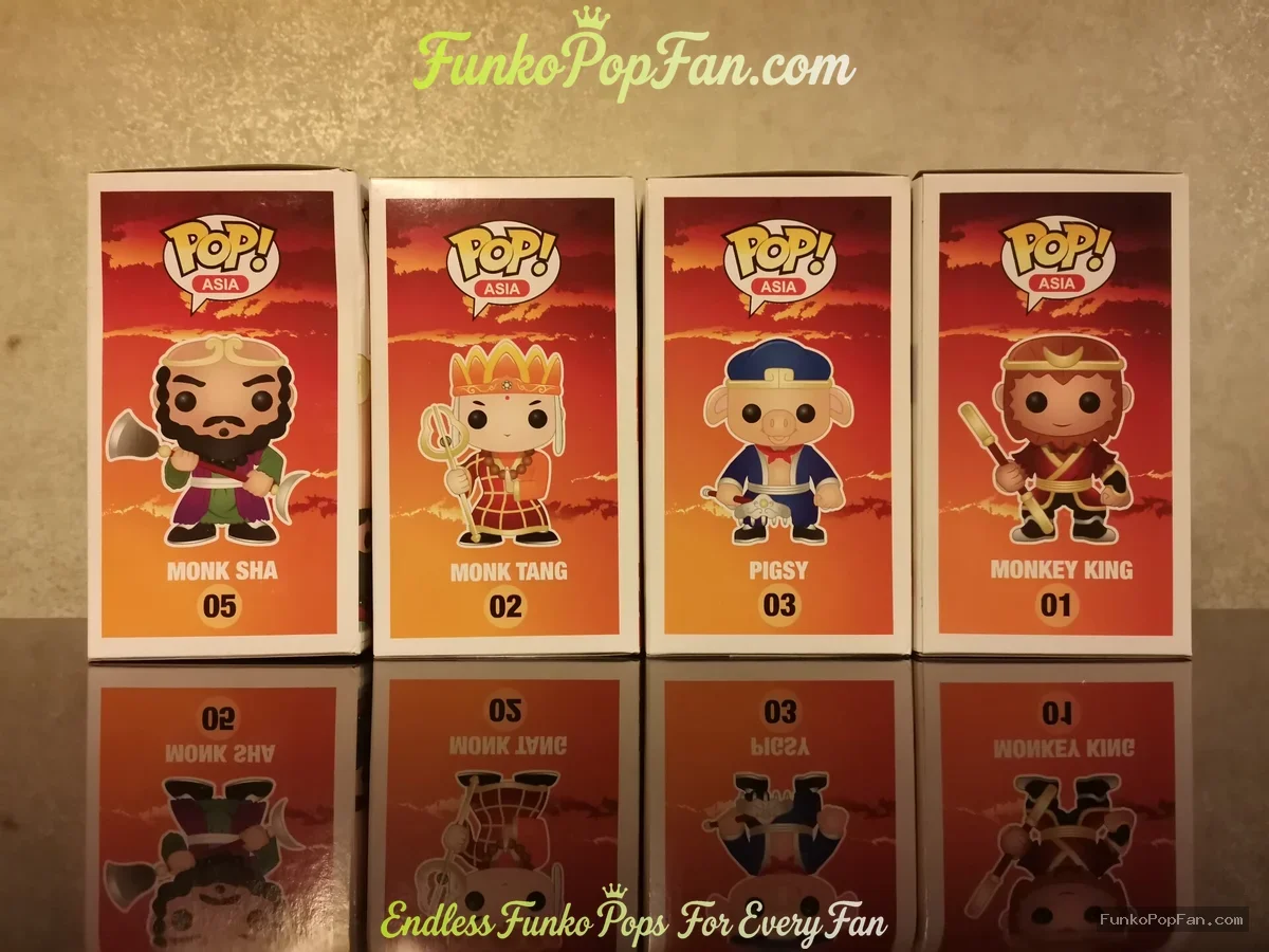 Bundle Funko Pop! Asia Monkey King #01 Monkey King + #02 Monk Tang + #03 Pigsy + #05 Monk Sha Vinyl  - Funko Pop Figure