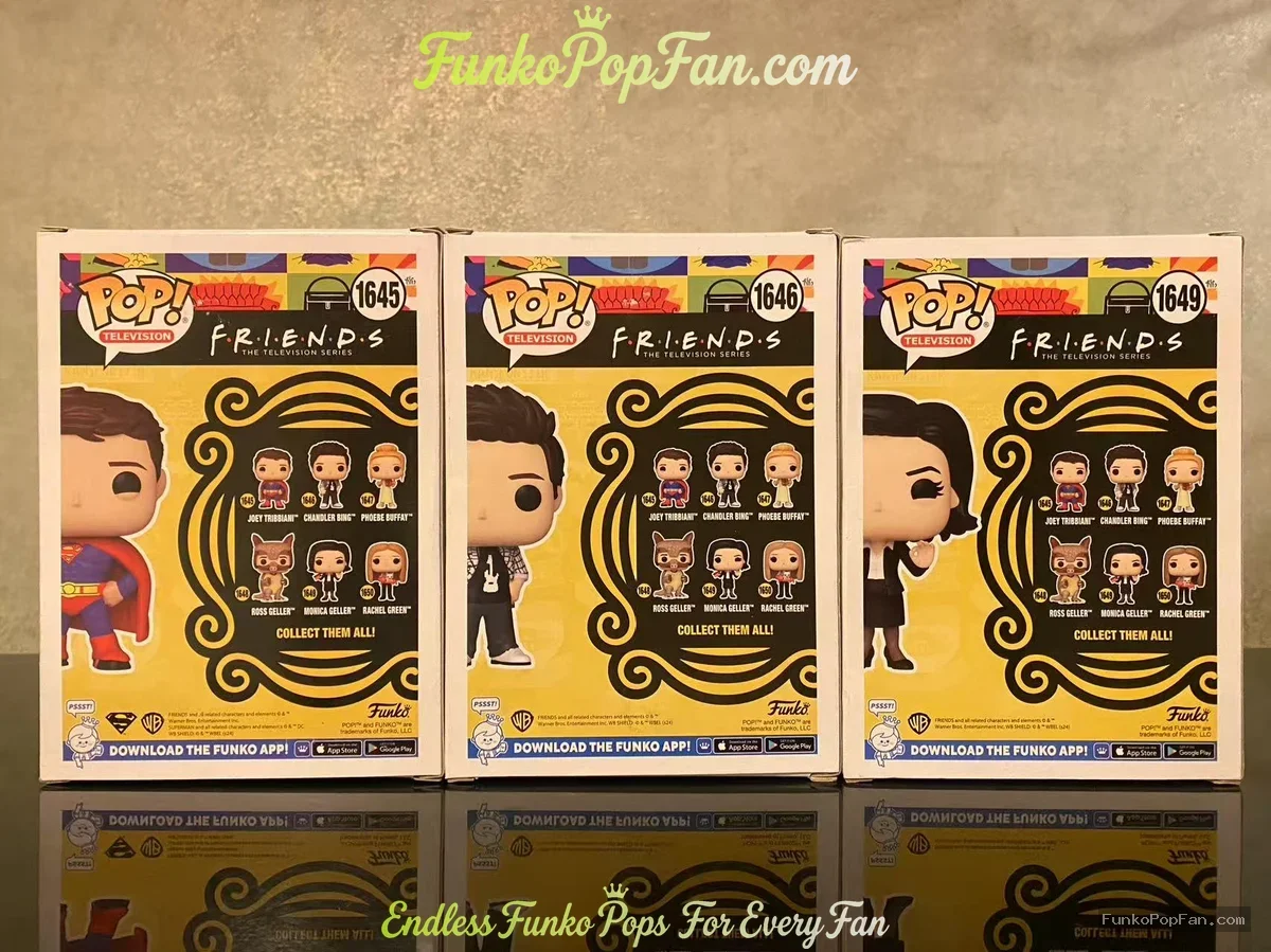 Bundle Funko Pop! Television Friends #1645 Joey Tribbiani / Chandler Bing #1646 / Monica Geller #164 - Funko Pop Figure