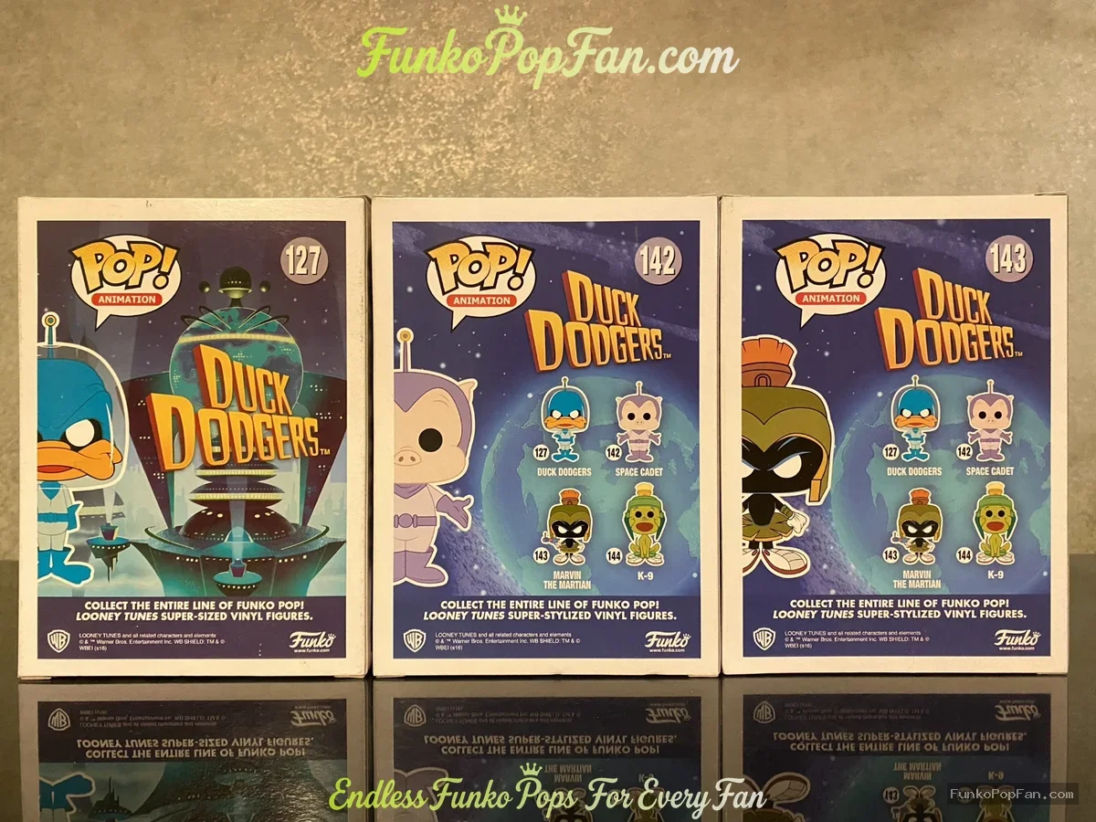 Funko Pop! Animation Duck Dodgers #127 Duck Dodgers Chase + #142 Space Cadet Chase + #143 Marvin the - Funko Pop Figure