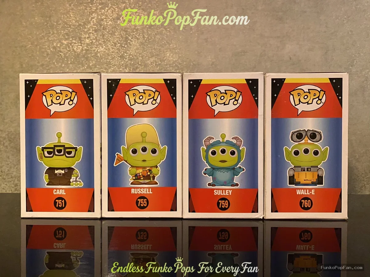 Bundle Funko Pop! Remix Pixar #751 Carl / Russell #755 / Sulley #759 / WALL-E #760 Vinyl Figure Bobb - Funko Pop Figure