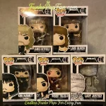 Bundle Funko Pop Metallica James Hetfield #57 / Lars Ulrich #58 / Kirk Hammett #59 / Robert Trujillo #60 / Lady Justice #89 Vinyl Figure Bobblehead Vaulted Collectible With Protector Funko Pop Figure