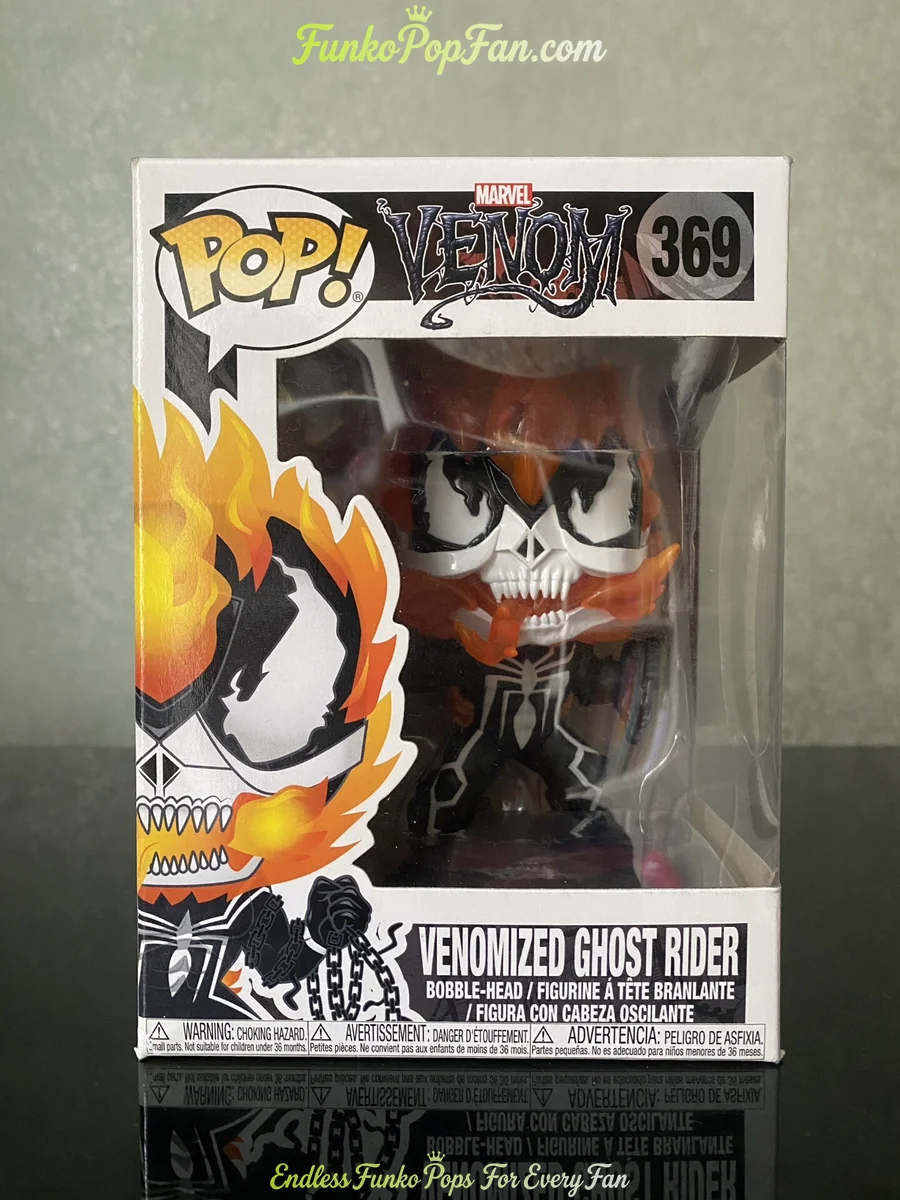 Marvel Venom #369 Venomized Ghost Rider (Walmart Exclusive) Vinyl Figure Bobblehead Vaulted Collectible With Protector Funko Pop Figure