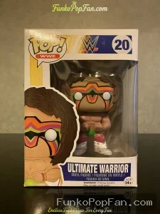 WWE Ultimate Warrior #20 Vinyl Figure Bobblehead Vaulted Collectible With Protector Funko Pop Figure