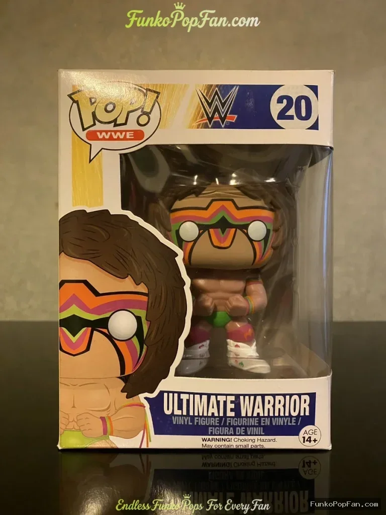 WWE Ultimate Warrior #20 Vinyl Figure Bobblehead Vaulted Collectible With Protector Funko Pop Figure