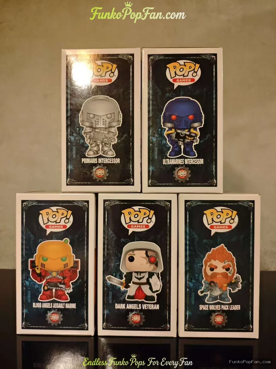 Bundle Funko Pop Warhammer 40000 #499 Primaris Intercessor / Ultramarines Intercessor / #500 Blood A - Funko Pop Figure