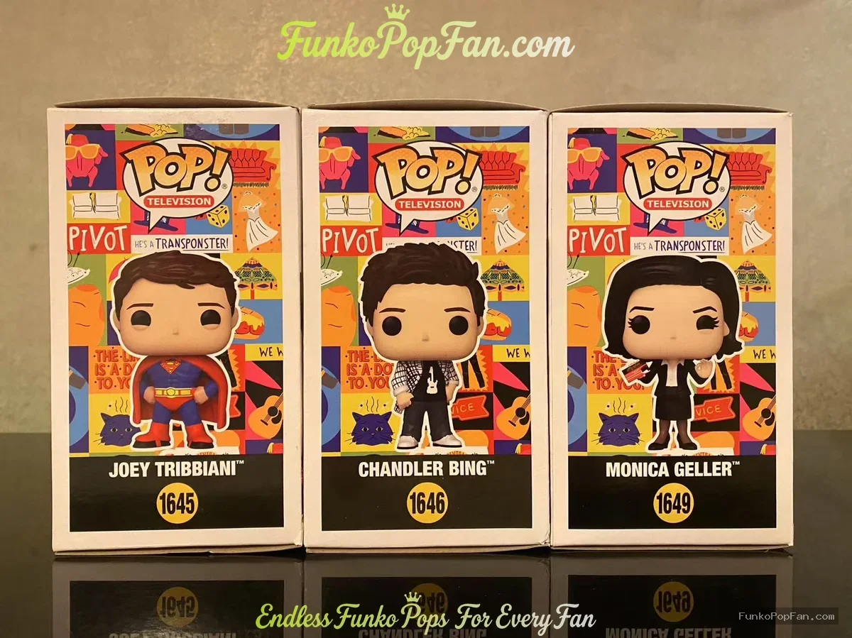 Bundle Funko Pop! Television Friends #1645 Joey Tribbiani / Chandler Bing #1646 / Monica Geller #164 - Funko Pop Figure