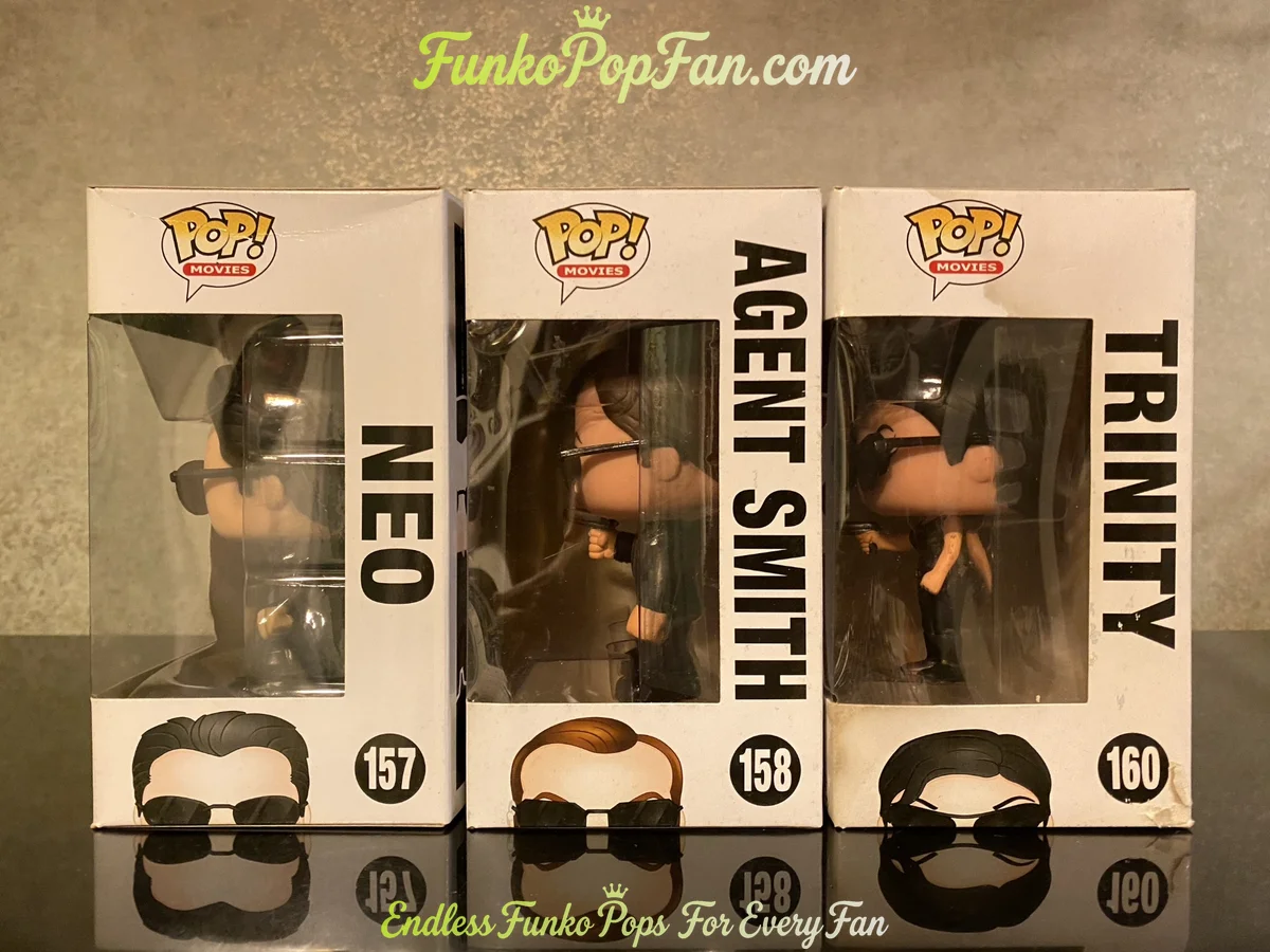 Bundle Funko Pop! Movies The Matrix #157 Neo / Agent Smith #158 / Trinity #160 Vinyl Figure Bobblehe - Funko Pop Figure