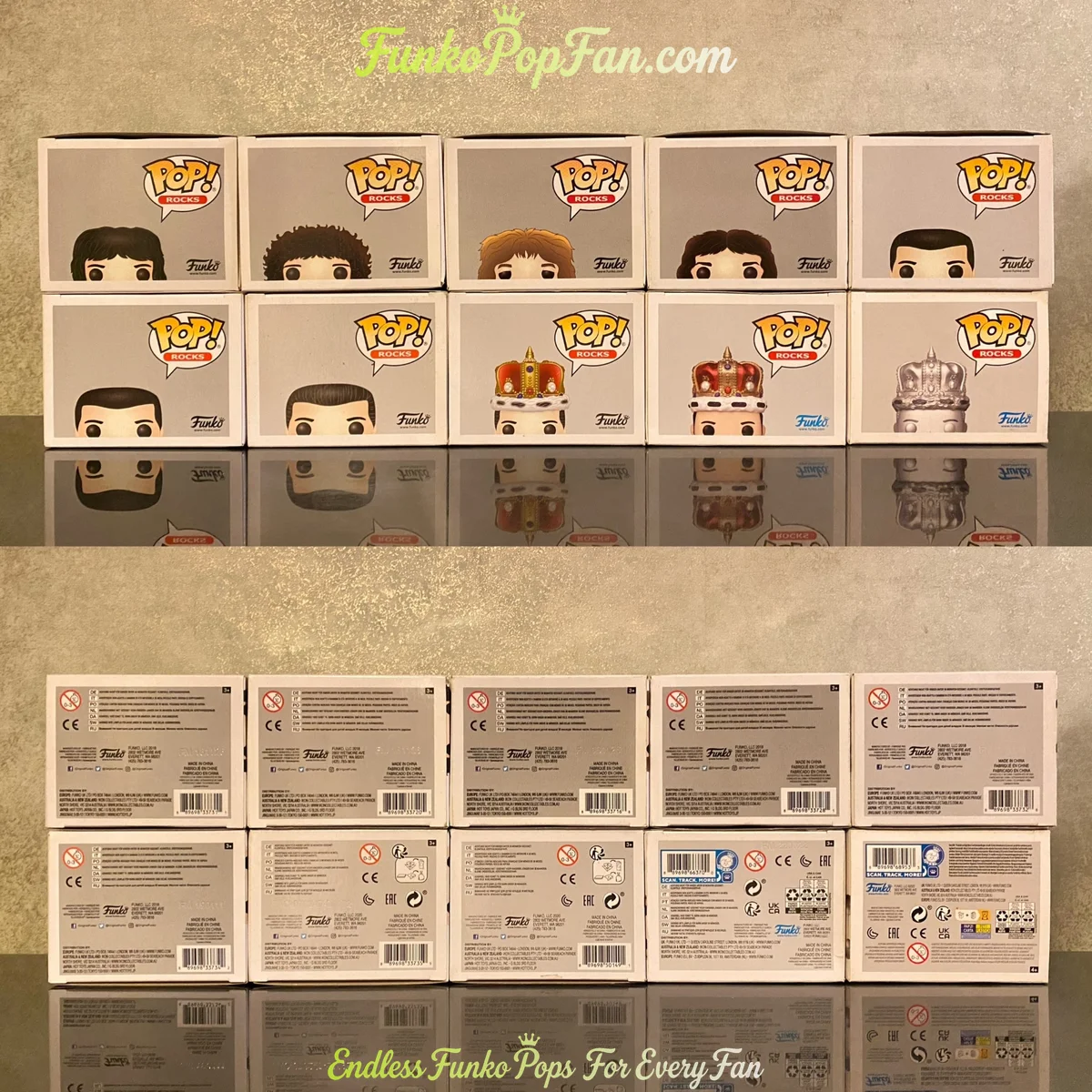 Bundle Funko Pop! Queen Freddie Mercury #02 / Brian May #03 / Roger Taylor #04 / John Deacon #06 Vin - Funko Pop Figure