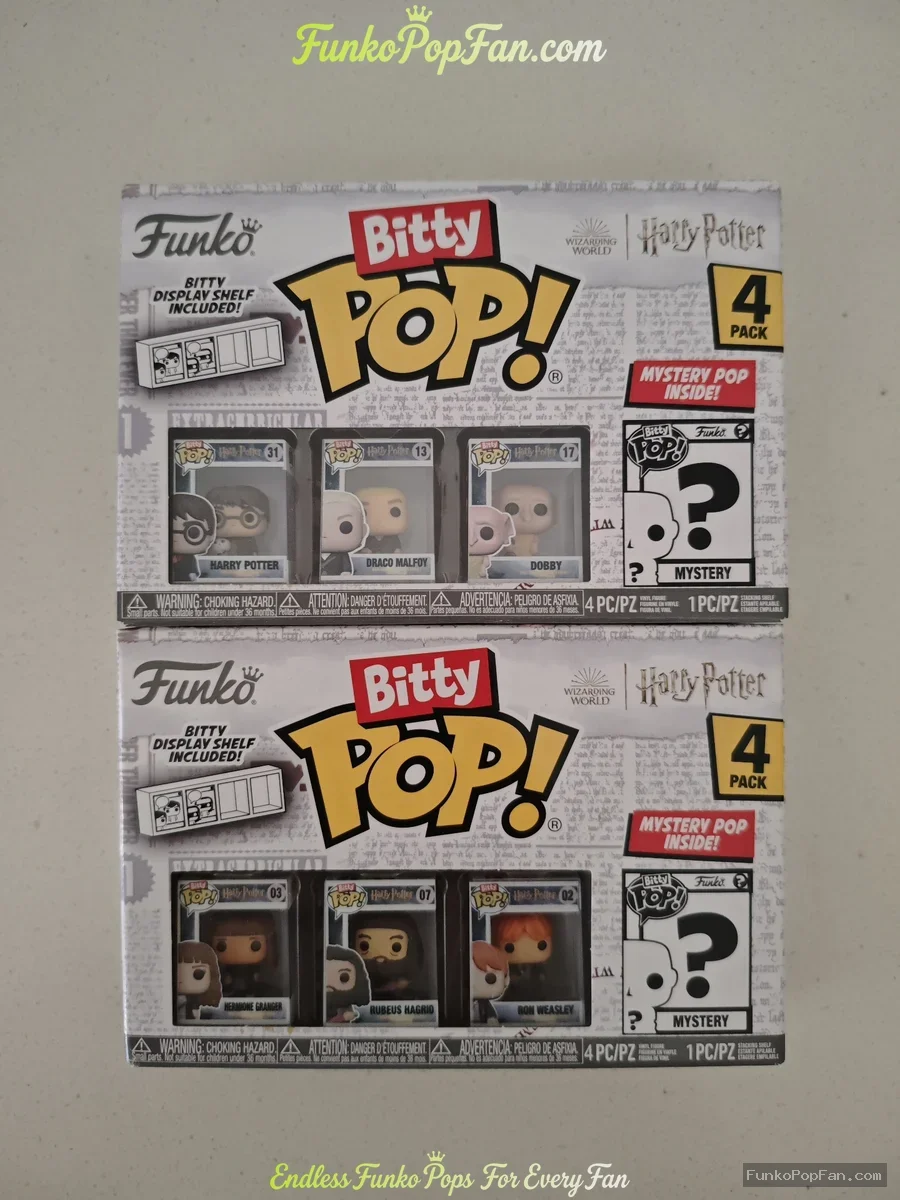 Bundle Funko Pop! Bitty Pop Harry Potter #1/4 Pack Vinyl Figure Bobblehead Vaulted Collectible With Protector Funko Pop Figure