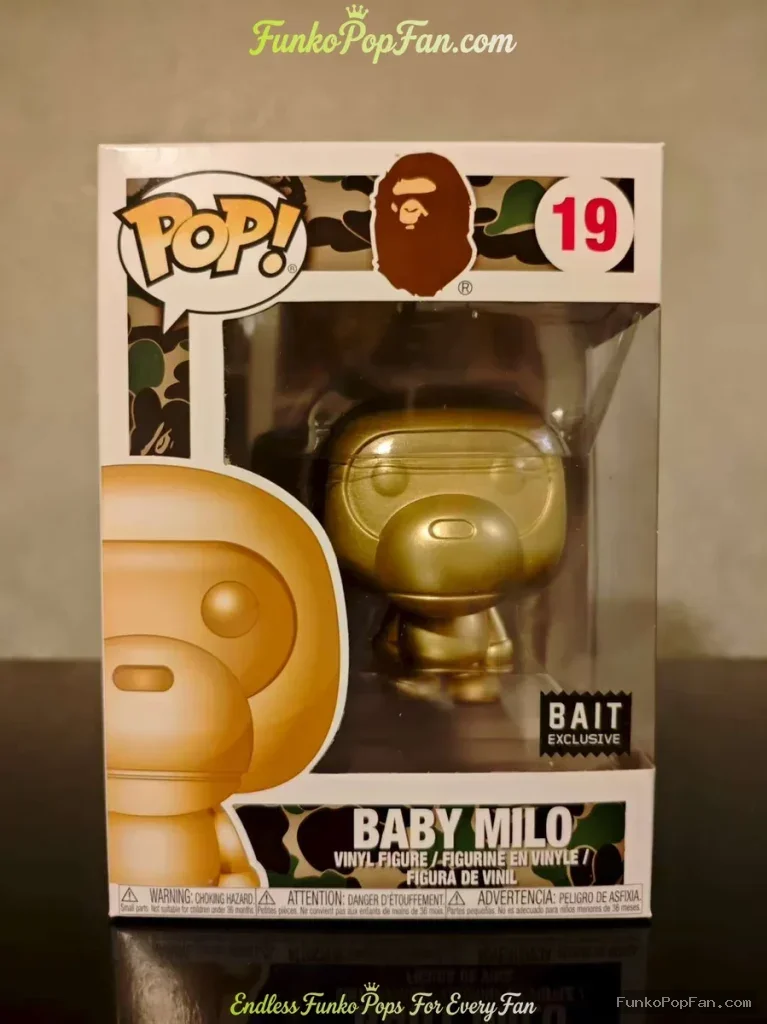 BAIT BAPE #19 Baby Milo (BAIT Exclusive) Vinyl Figure Bobblehead Vaulted Collectible With Protector Funko Pop Figure