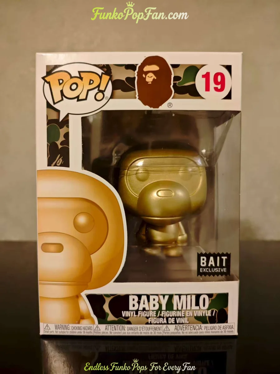 BAIT BAPE #19 Baby Milo (BAIT Exclusive) Vinyl Figure Bobblehead Vaulted Collectible With Protector Funko Pop Figure