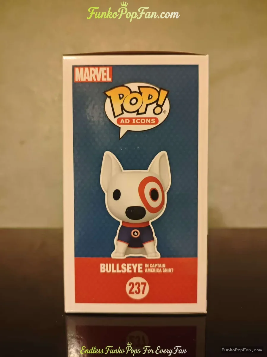 Funko Pop! Ad Icons Marvel #237 Bullseye (Captain America Shirt) Vinyl Figure Bobblehead Vaulted Col - Funko Pop Figure