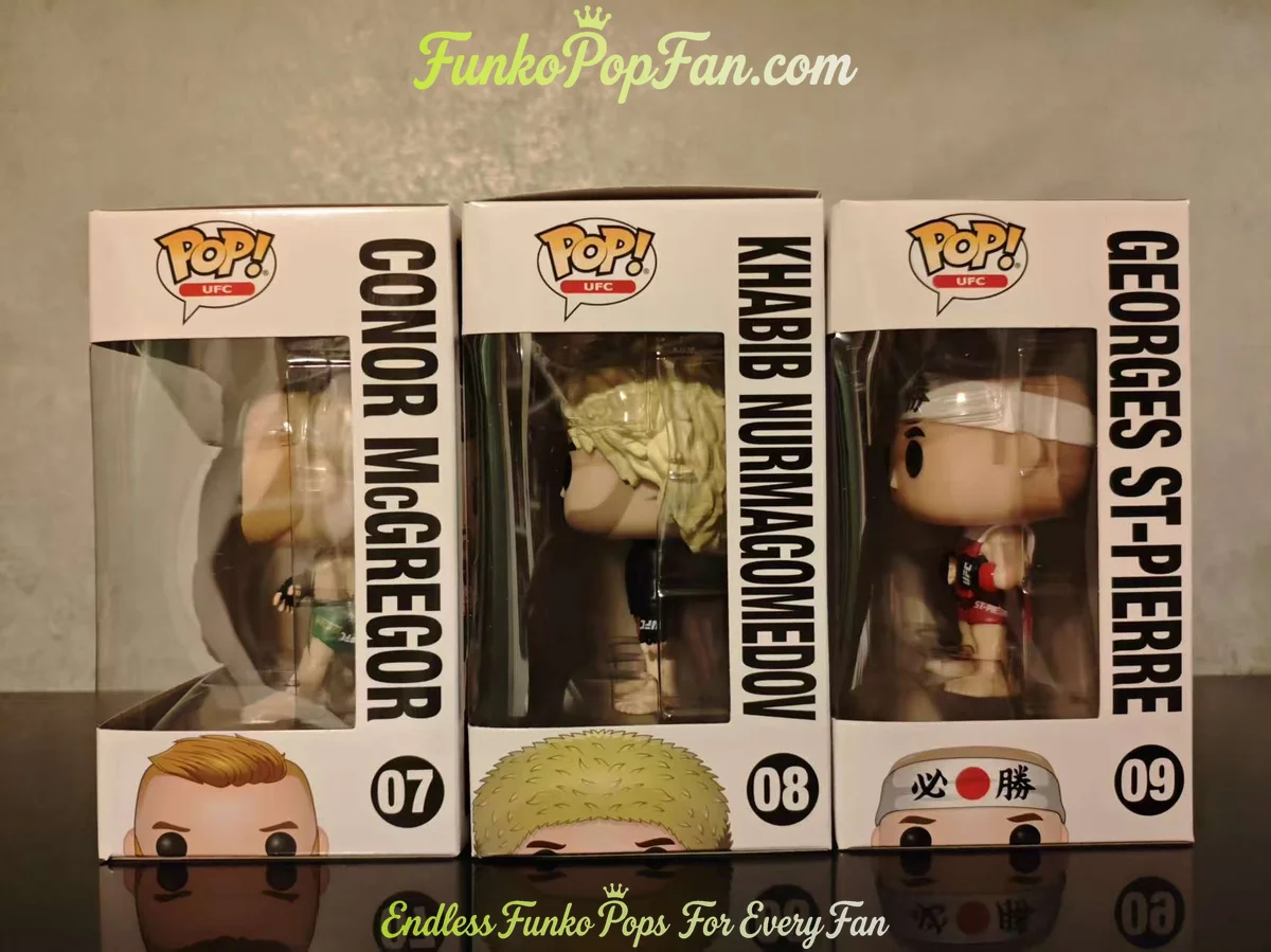 Bundle Funko Pop! UFC Fighters #07 Conor McGregor / Khabib Nurmagomedov #08 / Georges St-Pierre #09  - Funko Pop Figure