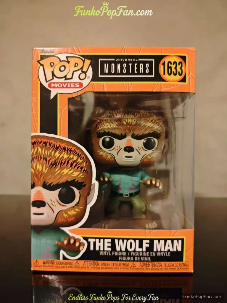 Movies Universal Monsters #1633 The Wolf Man (Funko Exclusive) Vinyl Figure Bobblehead Vaulted Collectible With Protector Funko Pop Figure