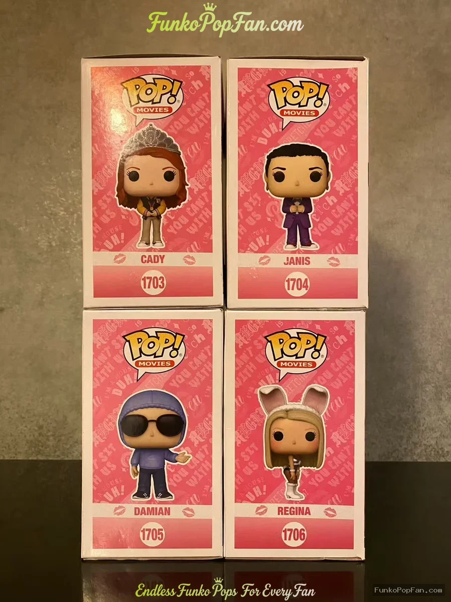 Bundle Funko Pop! Movie Mean Girls #1703 Cady / Janis #1704 / Damian #1705 / Regina #1706 Vinyl Figu - Funko Pop Figure