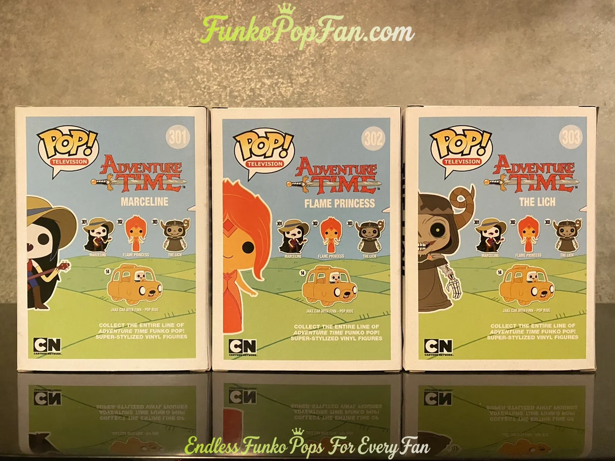 Bundle Funko Pop! Adventure Time Marceline #301 / Flame Princess #302 / The Lich #303 Vinyl Figure B - Funko Pop Figure