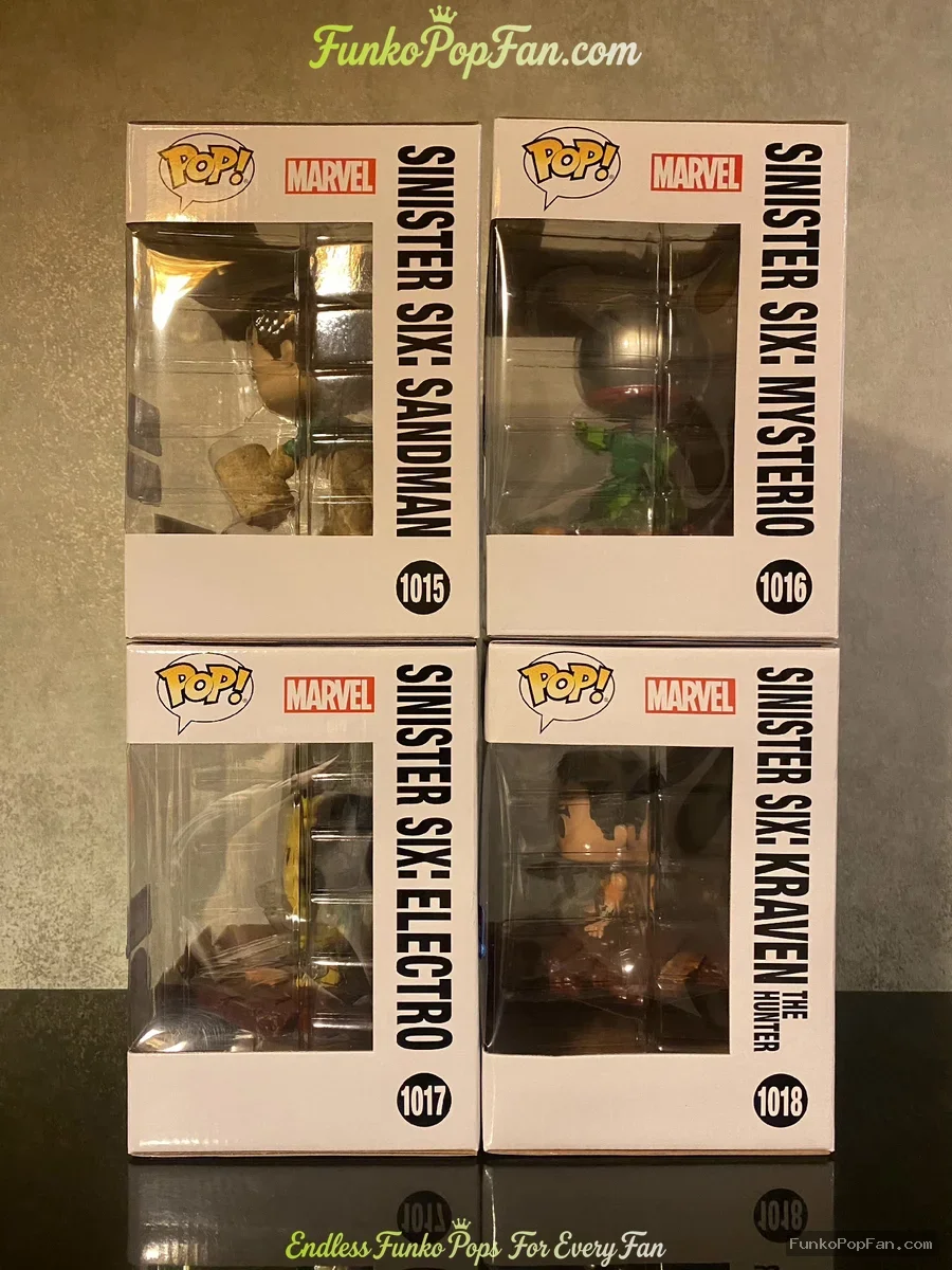 Bundle Funko Pop! Marvel Sinister Six #1015 Sandman / Mysterio #1016 / Electro #1017 / Kraven the Hu - Funko Pop Figure