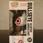 Funko Pop! Ad Icons Marvel #237 Bullseye (Captain America Shirt) Vinyl Figure Bobblehead Vaulted Col - Funko Pop Figure
