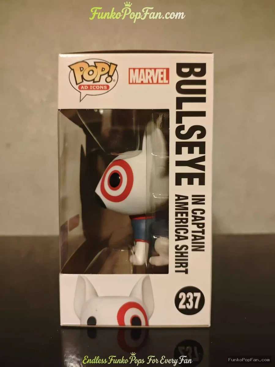 Funko Pop! Ad Icons Marvel #237 Bullseye (Captain America Shirt) Vinyl Figure Bobblehead Vaulted Col - Funko Pop Figure