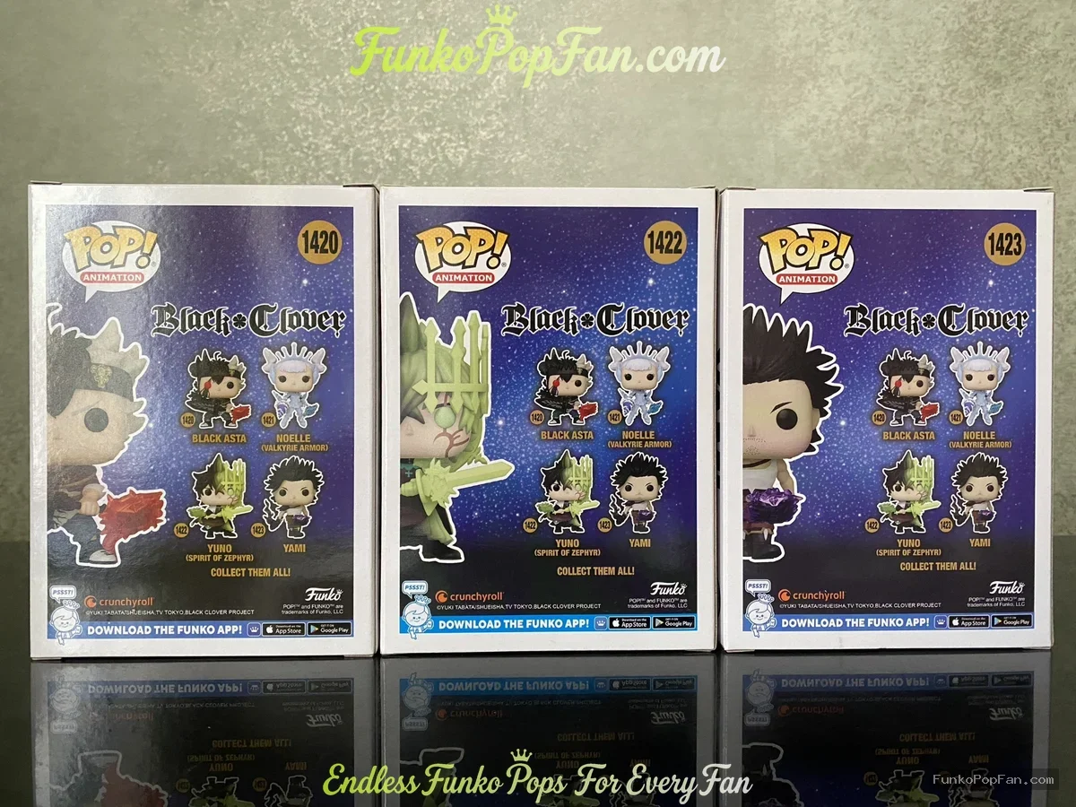 Bundle Funko Pop #1420/#1422/#1423 Jujutsu Kaisen Jujutsu Sorcerers Black Asta / Tengen Satoru / Yam - Funko Pop Figure