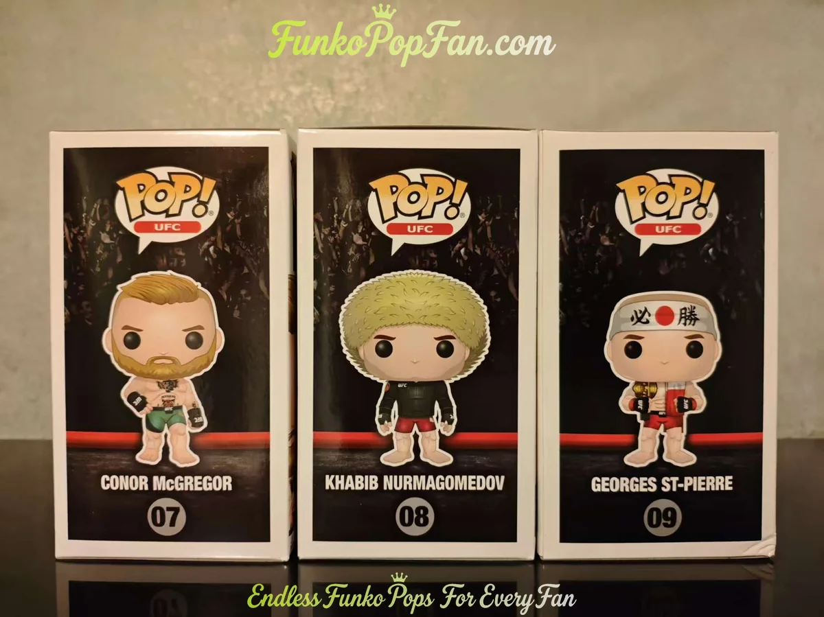 Bundle Funko Pop! UFC Fighters #07 Conor McGregor / Khabib Nurmagomedov #08 / Georges St-Pierre #09  - Funko Pop Figure