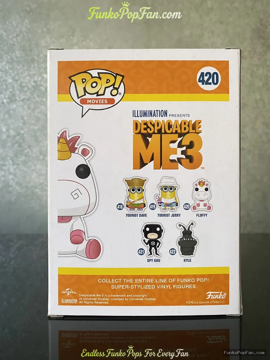 Funko Pop! Movies Despicable Me 3 #420 Fluffy Vinyl Figure Bobblehead Vaulted Collectible With Prote - Funko Pop Figure