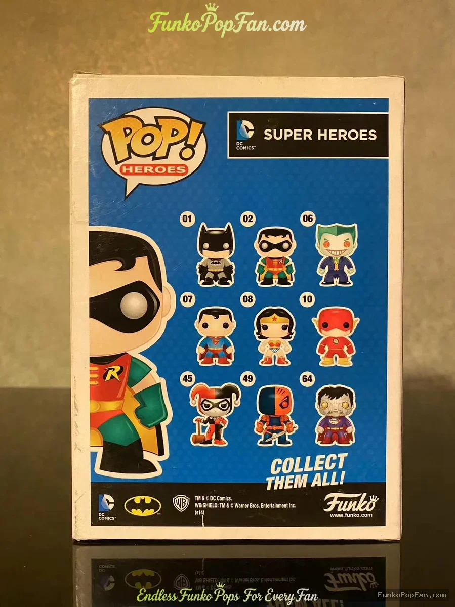 Funko Pop! DC Comics Super Heroes #02 Robin 2016 Vinyl Figure Bobblehead Vaulted Collectible With Pr - Funko Pop Figure