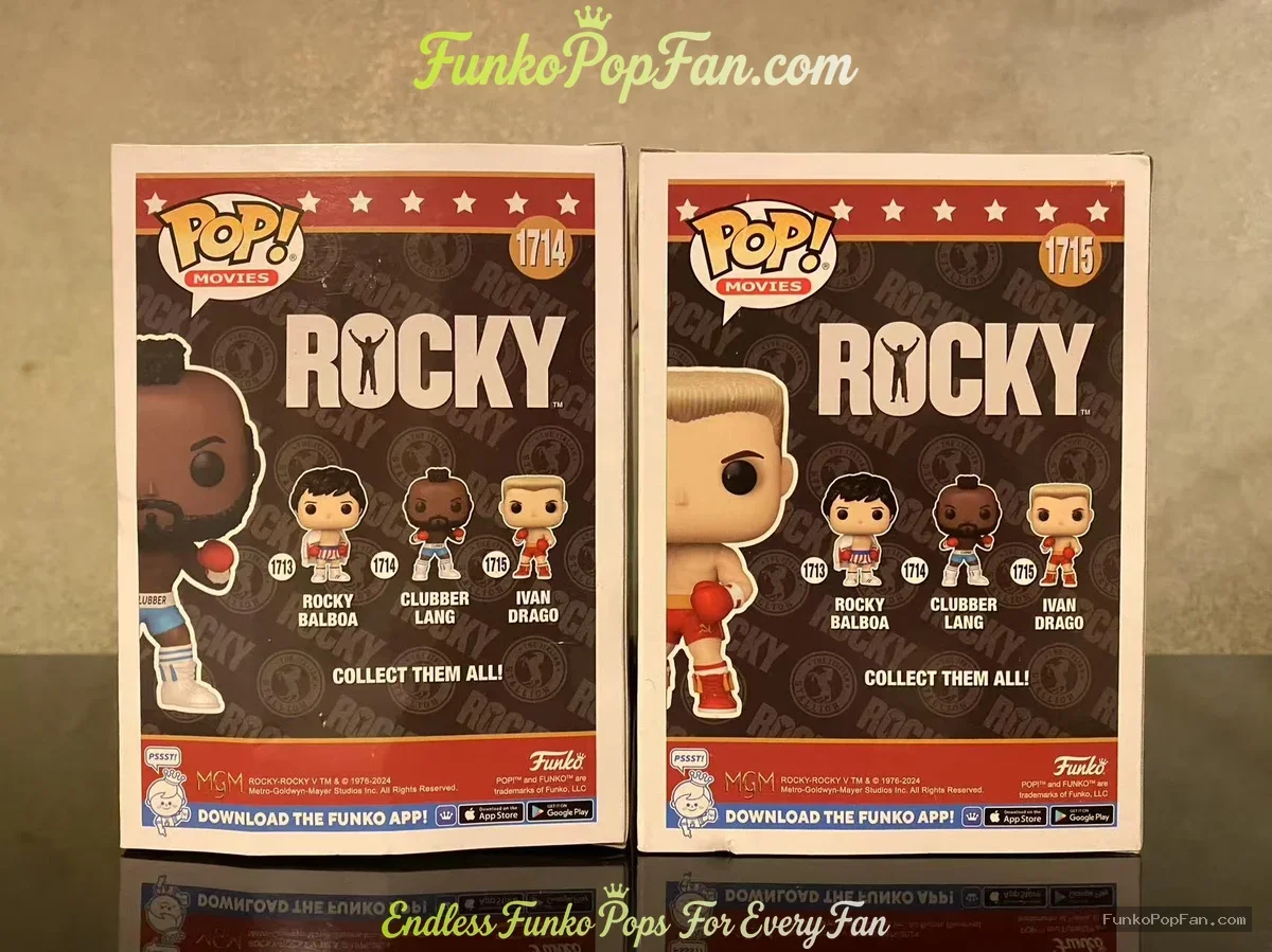 Funko Pop! Movies Rocky #1714 Clubber Lang + #1715 Ivan Drago Vinyl Figure Bobblehead Vaulted Collec - Funko Pop Figure