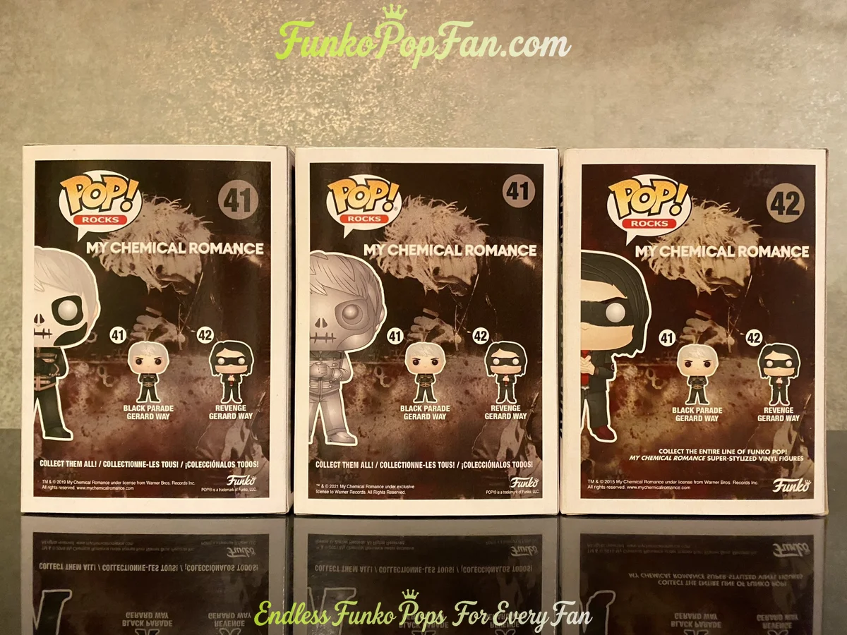 Bundle Funko Pop! My Chemical Romance Skeleton Gerard Way #41 / Revenge Gerard Way #42 Vinyl Figure  - Funko Pop Figure