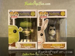 Bundle Funko Pop! Movies Shrek #278 Shrek / Donkey #279 Vinyl Figure Bobblehead Vaulted Collectible With Protector Funko Pop Figure