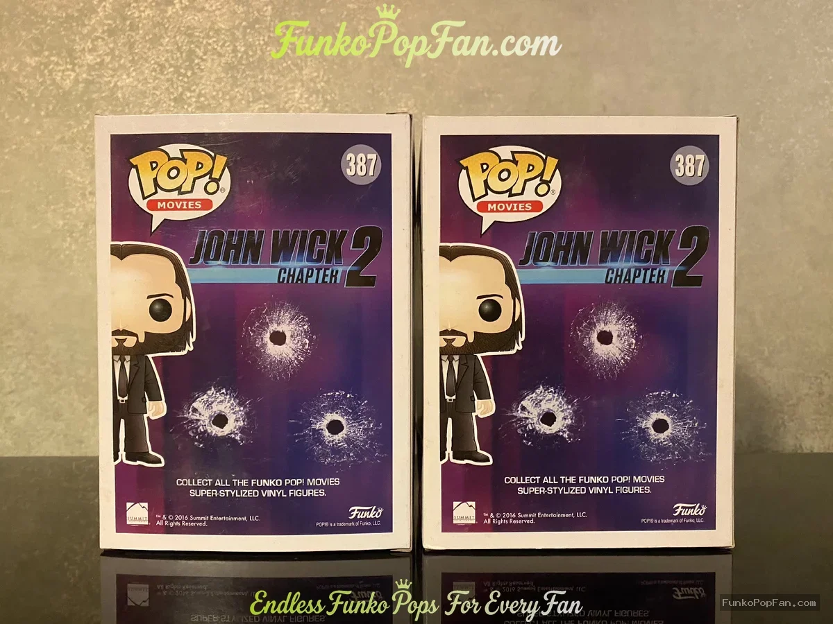 Bundle Funko Pop! Movies John Wick Chapter 2 #387 John Wick Chase + #387 John Wick Set of 2 w/Protec - Funko Pop Figure