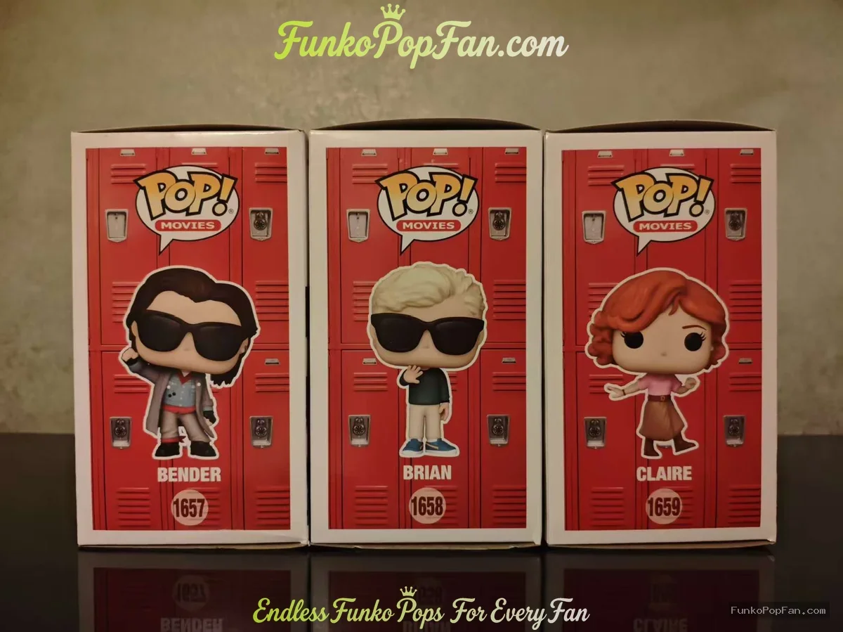 Bundle Funko Pop! #1657/#1658/#1659 The Breakfast Club Bender/Brian/Claire Vinyl Figure Bobblehead V - Funko Pop Figure