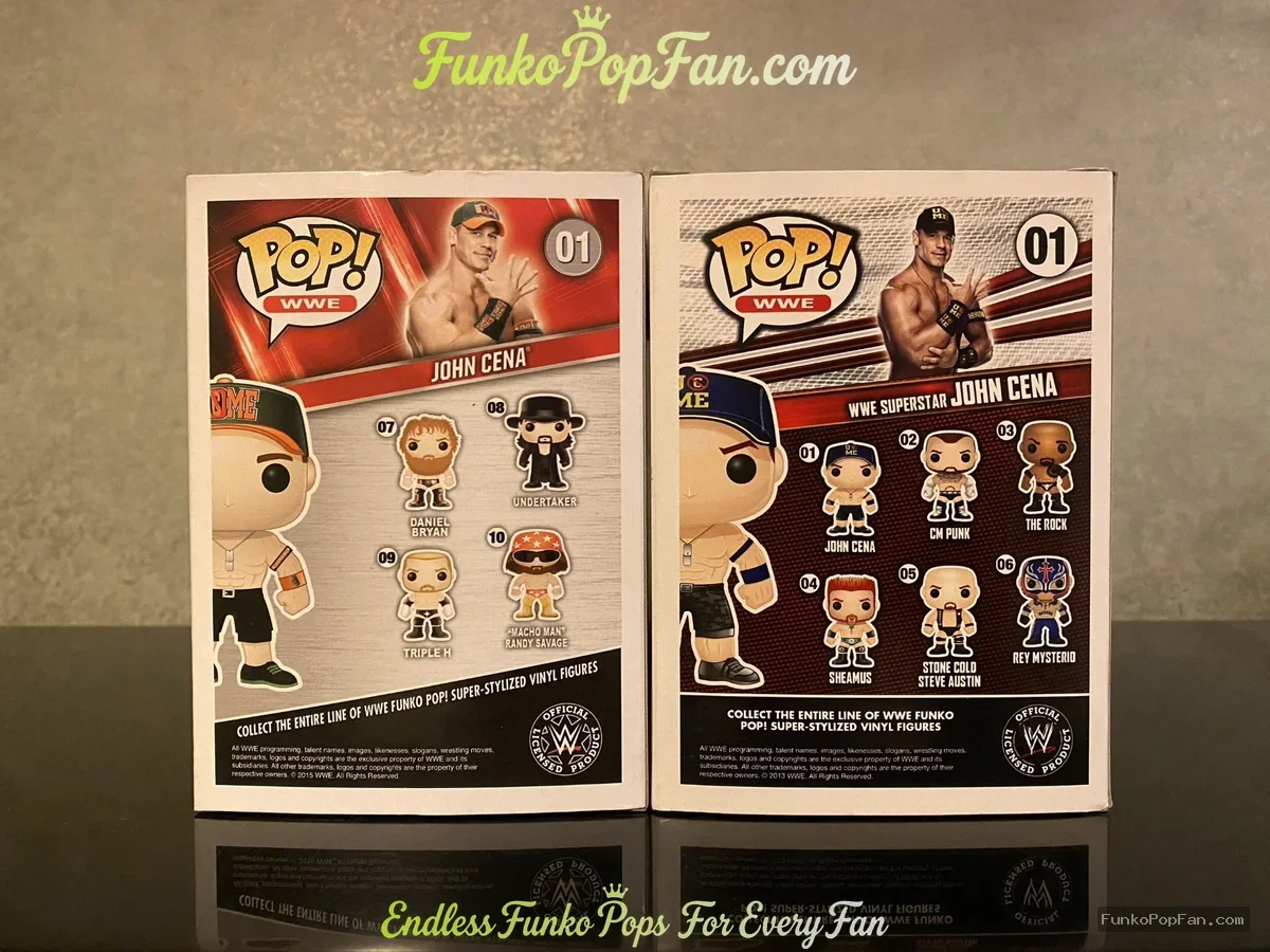 Funko Pop WWE #01 John Cena (Black Pants Variant) Lot of 2 (Rare Exclusive) Vinyl Figure Bobblehead  - Funko Pop Figure