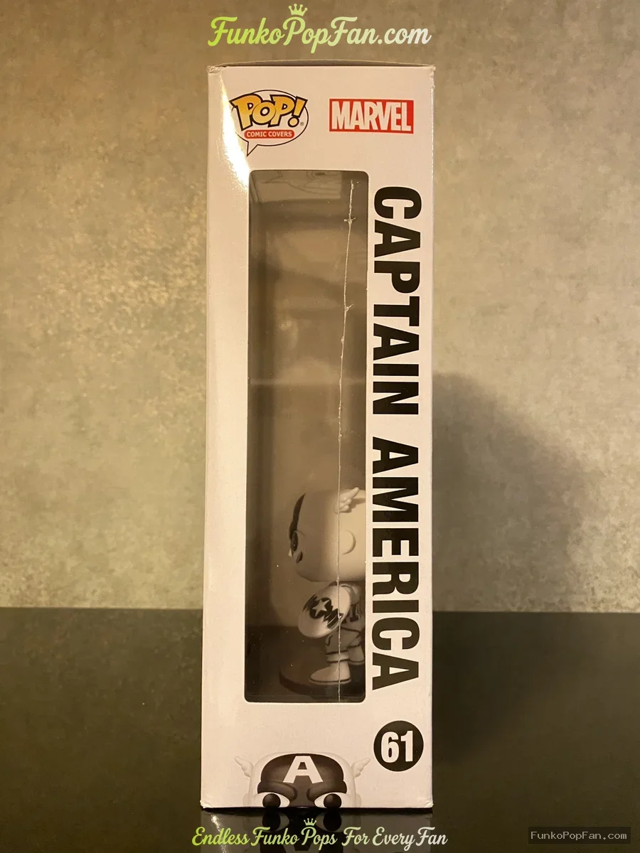 Funko Pop! Marvel Captain America #61 (Variant) Vinyl Figure Bobblehead Vaulted Collectible With Pro - Funko Pop Figure
