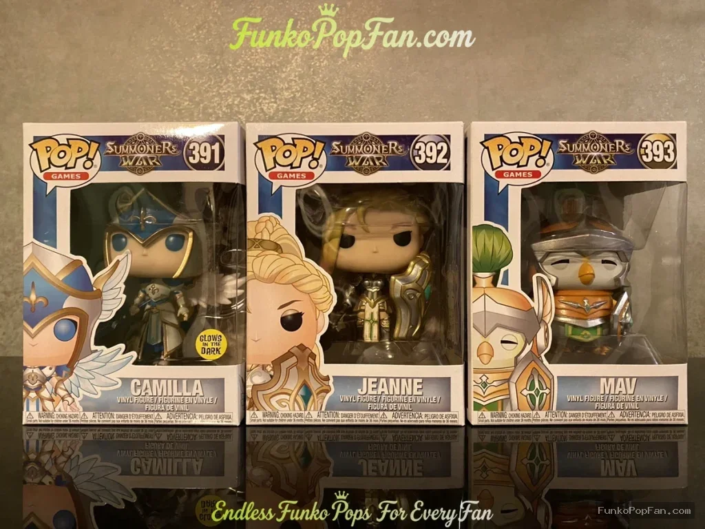 Bundle Funko Pop vinyl Camilla #391 / Jeanne #392 / Mav #393 / Camilla #391 / Jeanne #392 / Mav #393 Vinyl Figure Bobblehead Vaulted Collectible With Protector Funko Pop Figure