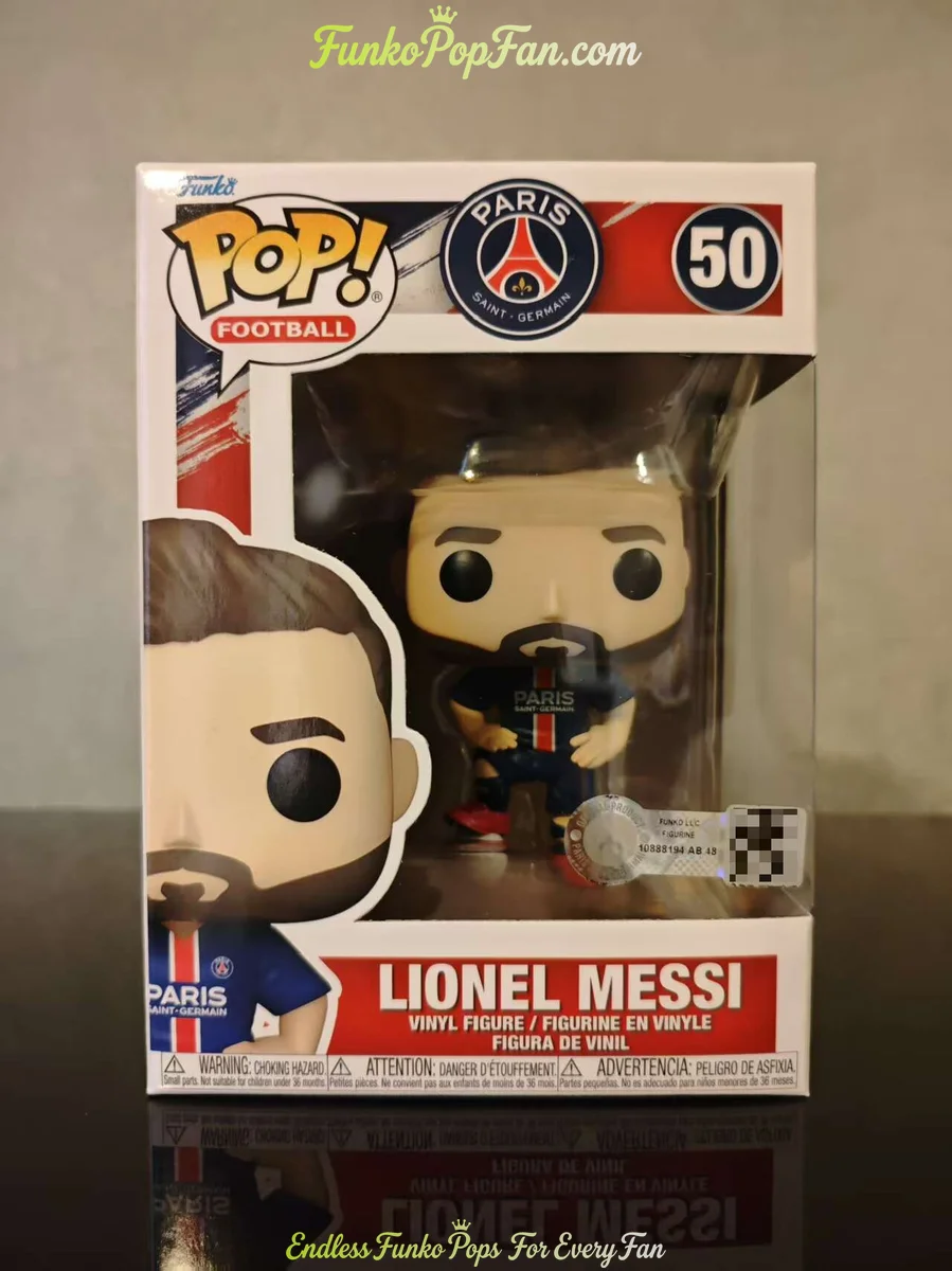 2022 Funko Pop Football Paris Saint-Germain Lionel Messi #50 Vaulted Vinyl Figure Bobblehead Vaulted Collectible With Protector Funko Pop Figure