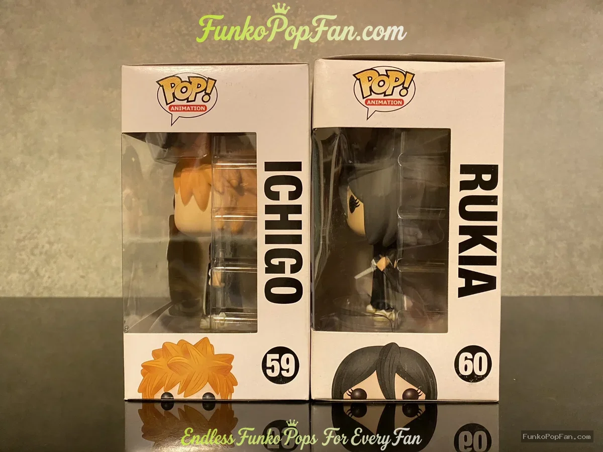 Funko Pop! Animation Bleach #59 Ichigo / #60 Rukia Vinyl Figure Bobblehead Vaulted Collectible With  - Funko Pop Figure