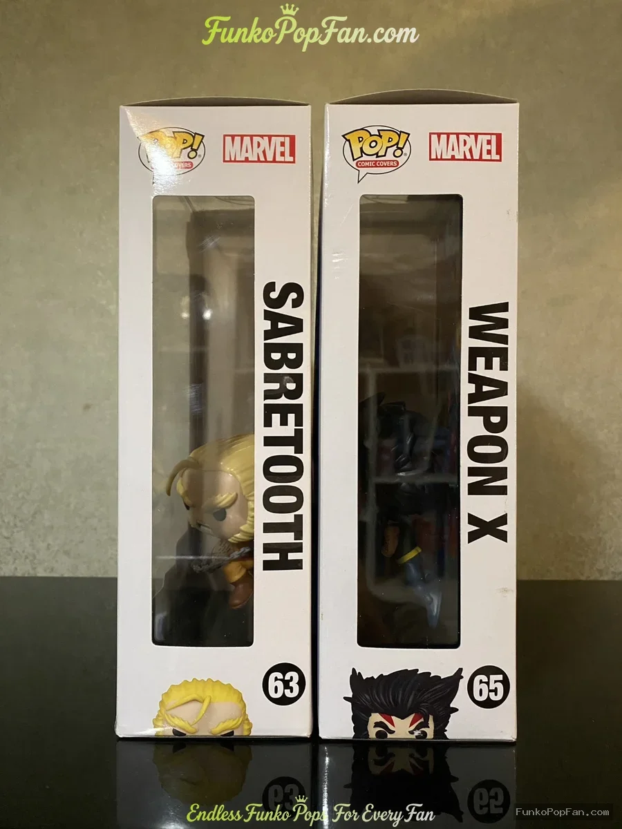 Funko Pop! Marvel Comic Covers X-Men #63 Sabretooth (Amazon Exclusive) Vinyl Figure Bobblehead Vault - Funko Pop Figure