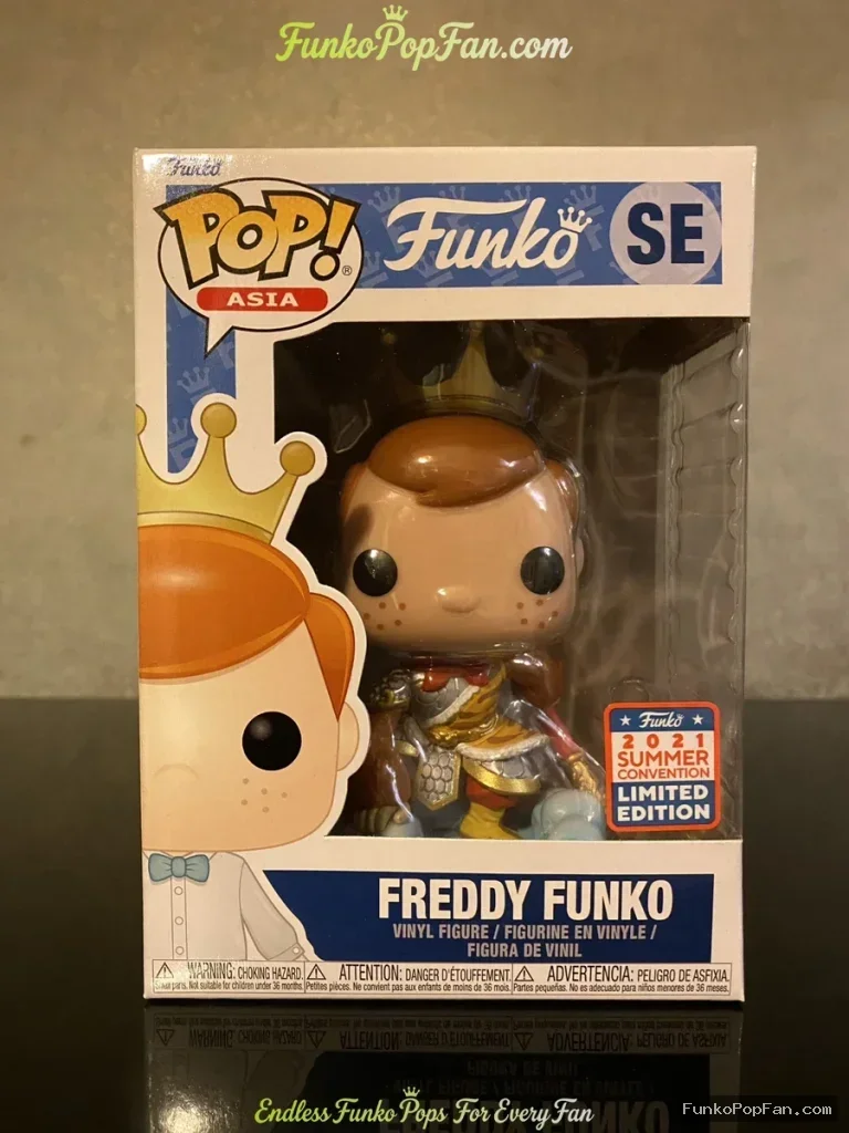Asia Freddy Funko as Monkey King (Son Wukong) SE (2021 Summer Convention Metallic Silver ) Vinyl Figure Bobblehead Vaulted Collectible With Protector Funko Pop Figure