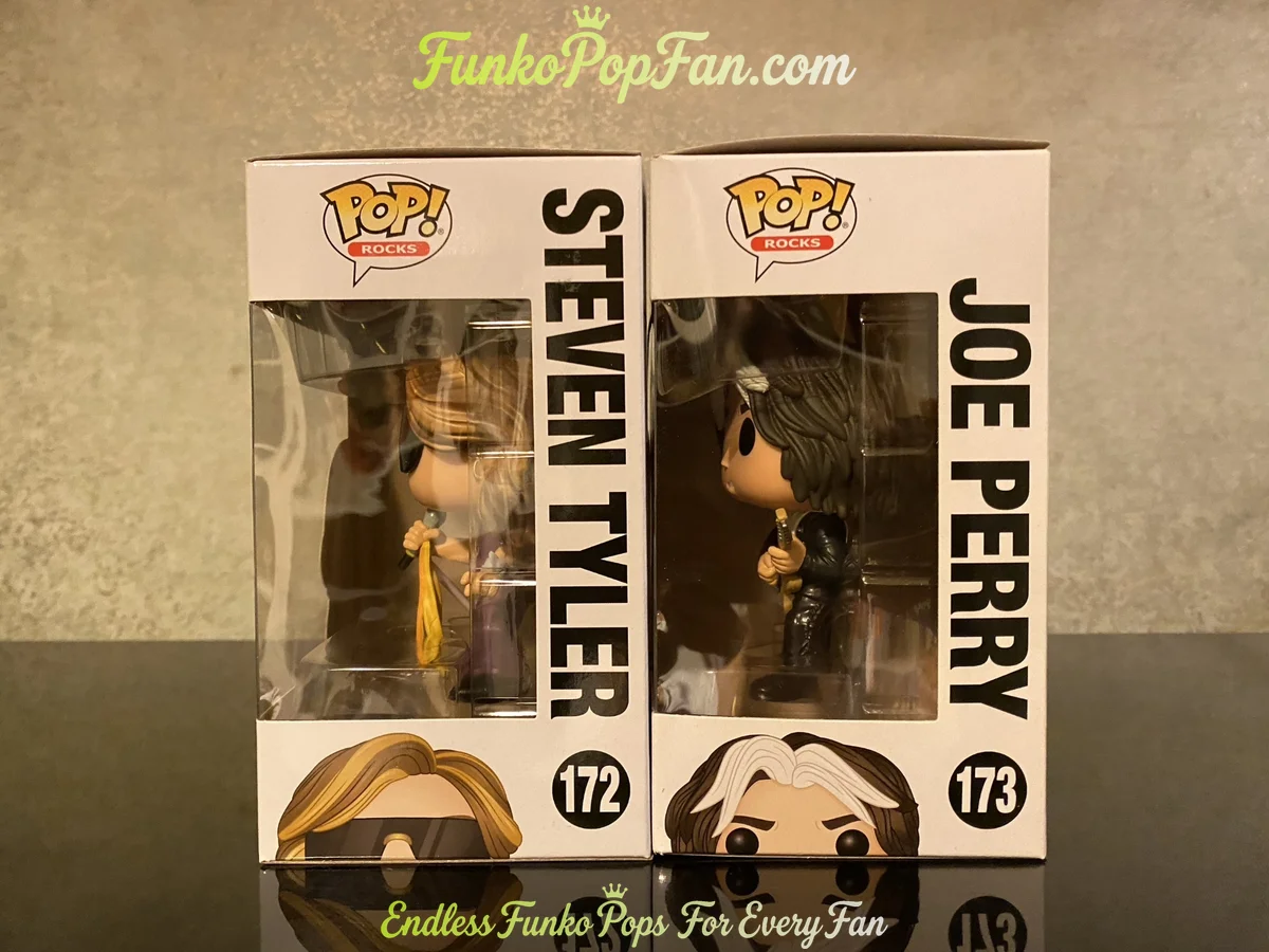 Funko Pop! #172/#173 Pop Rocks Aerosmith Steven Tyler / Joe Perry Vinyl Figure Bobblehead Vaulted Co - Funko Pop Figure