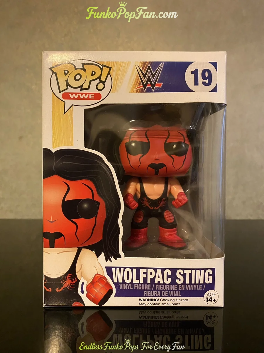 WWE Wolfpac Sting #19 (GameStop Exclusive) Vinyl Figure Bobblehead Vaulted Collectible With Protector Funko Pop Figure